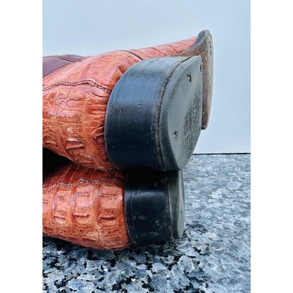 CUADRA Exotic Western Caiman Mens Size US 8 Leather Boots Cowboy Western main image 12